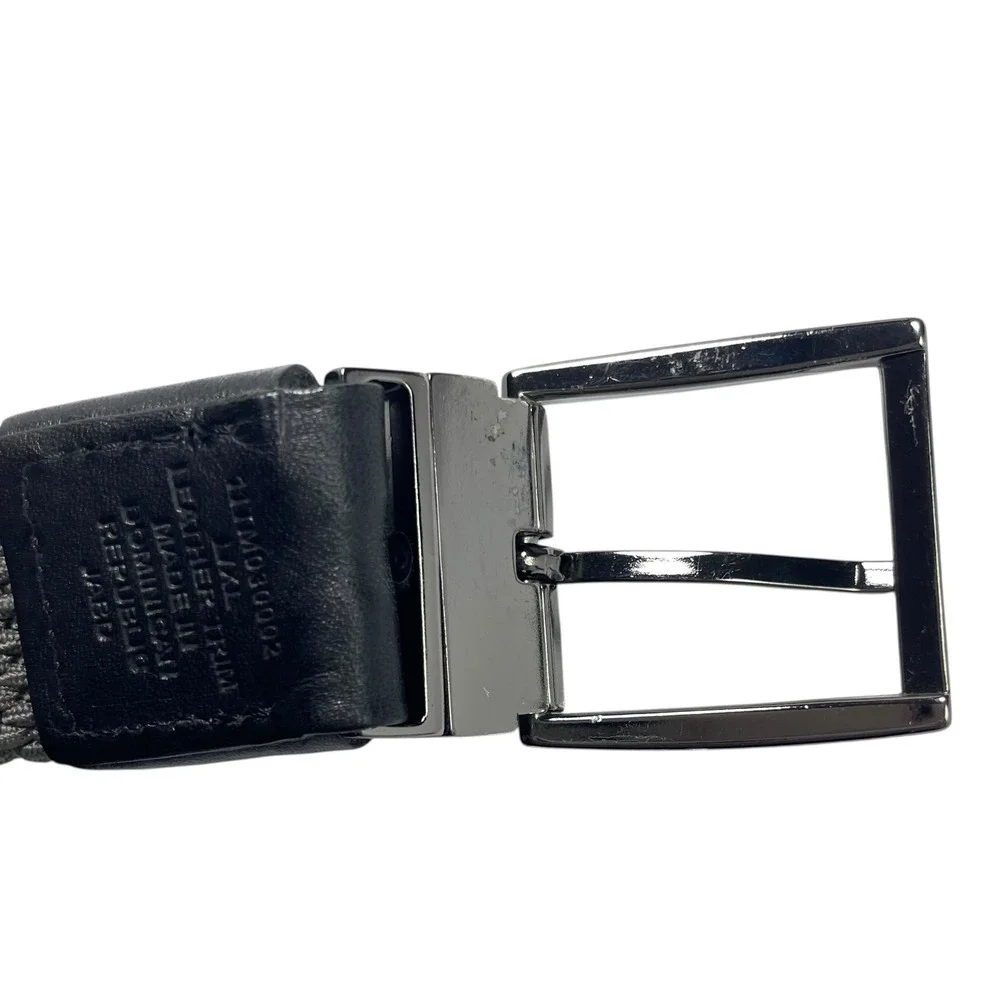 Tommy Bahama Men's Belt Two-Tone‎ Stretch Webbed Woven Belt Grey/Black L/XL EUC